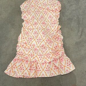 strapless multiple color mini dress size small